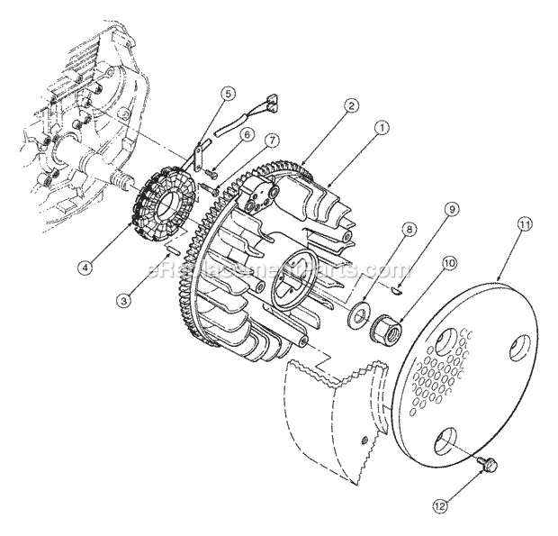 Blower Wheel Diagram and Parts List for 2146 13A-224F100 Cub Cadet Lawn Tractor
